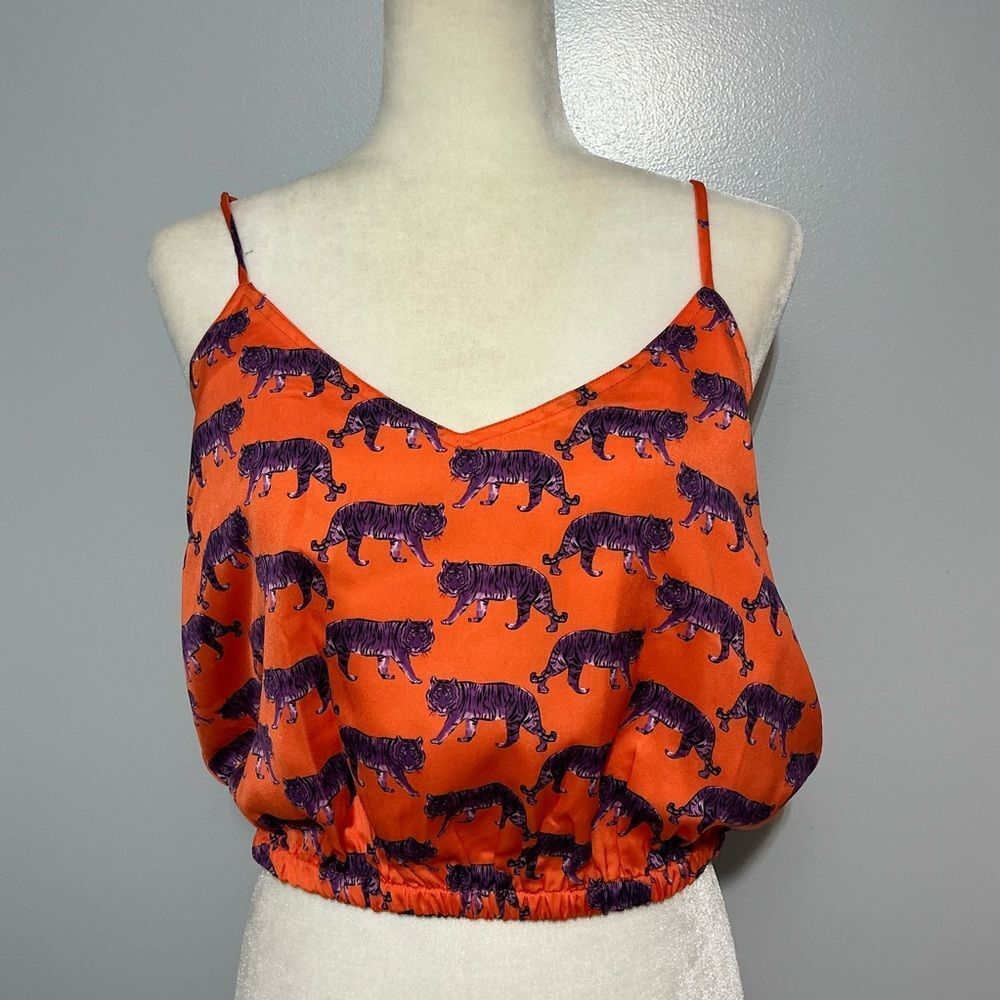 Stewart Simmons Clemson V-Neck cropped camisole style for game day apparel